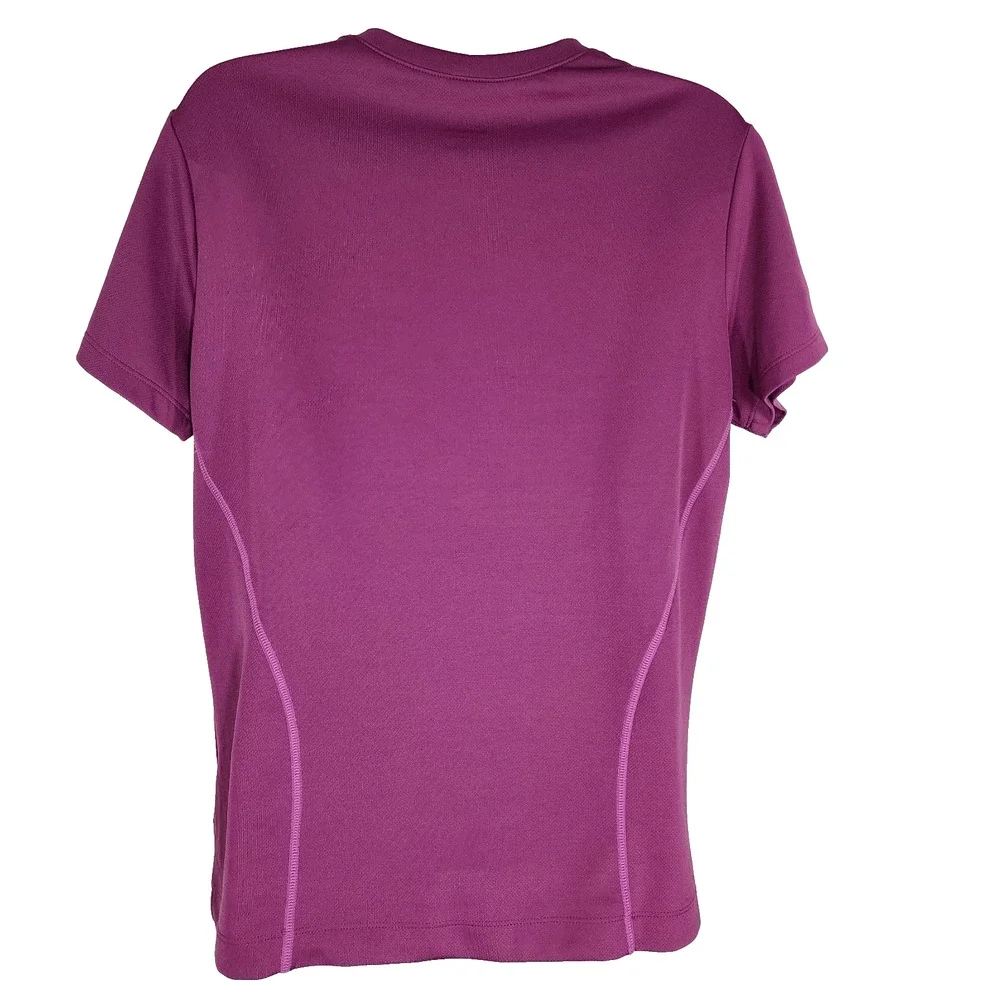 Nike Performance Womens T Shirt Large Purple Crew Neck Short Sleeve Athletic